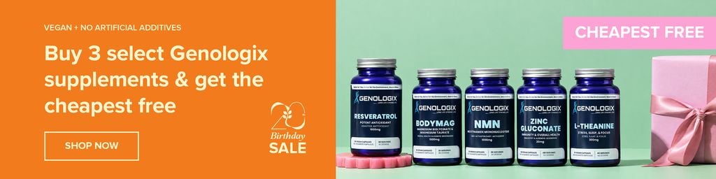 Buy 3 select Genologix supplements & get the cheapest FREE